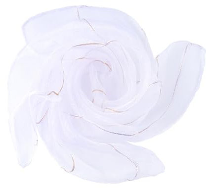 Whakano 10 Stück Square Jongliertücher Seidentücher 60x60cm,Performance Tanztücher,Gymnastiktücher Jonglier Tücher Schals für Tanzen,Jonglieren,Sensorisches,Tanztücher,Kindergarten,Weiß