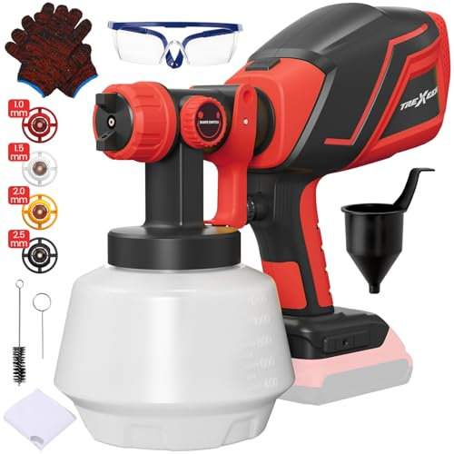 Cordless Paint Sprayer for Mwk M18 18V Batteries,Electric Paint Sprayer with 1200ML,Easy to Clean,Adjustable Spray Modesfor Home Renovation and Car Painting(Battery Not Included)