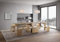 IMAGO FACTORY Lover - Console extensible avec banc inférieur et supérieur, table extensible salle à manger (jusqu'à 302 cm) Meuble console d'entrée moderne Made in Italy (chêne nature)