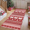 Homcomodar Weihnachten Läufer Teppich Flur 65x180cm Waschbare Kitchen Läufer Teppiche mit Gummirücken Boden Teppich Läufer für Flur Wohnzimmer Schlafzimmer Badezimmer(Weihnachts Geschenk)