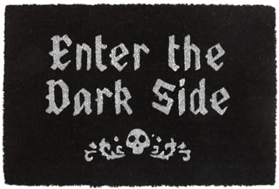 Horror-Shop Schwarz-Weiße ;Enter The Dark Side; Fußmatte 60x40cm