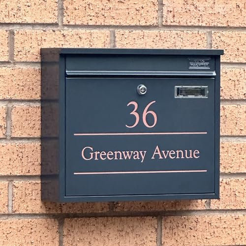 Swale anthracite grey personalised postbox, letterbox