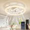 Lightasea Ceiling Fans with Lights, 48cm Modern Smart Ceiling Fan Lights with Remote Control, 6 Speeds Quiet Dimmable Low Profile Small Fan Lights Ceiling for Bedroom Living Room Dining Room