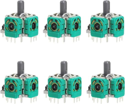 6PCS 3D Analog Joystick Module Sensor, Replacement Thumbsticks for Xbox Series X/S, Xbox One & Elite Controller – Analog Stick Repair Kit Game Controller Analog 3D Joysticks Replacement