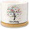Dacomfy Personalisierter Blumentopf aus Keramik mit Lebensbaum, Einzigartiges Muttertagsgeschenk für Mama, Sukkulenten-Blumentopf, Blumentopf aus Keramik für Drinnen und Draußen