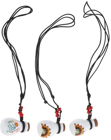 EPIGEIST 3 Stück Keramikflasche mit Korken edelstein flasche dekorierflasche Schmuckflasche Dekorative Flasche perfume bottle dekoflaschen parfümflasche Wunschflasche aus Keramik