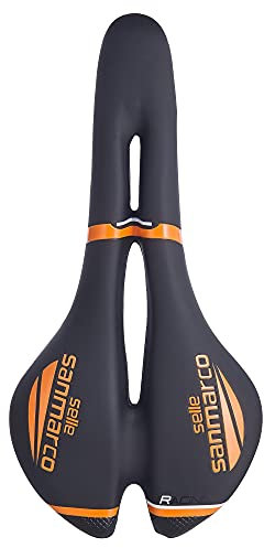 GBZIJIE Sattel,Sattel Fahrrad Fahrradsitz Kunststoff Rennrad Bike Sattel Comfort Racing Wide Sattel Mann Frau Fahrrad Radfahren Sitzteile(Selle Orange)