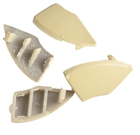 Bebykilemi Knopfleisten-Abdeckung, 4 Stück, beige, passend für Fiat 500 Radio ab 2008, Radio-CD-Tasten