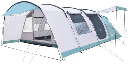 Skandika Tunnelzelt Hafslo 5 XL Sleeper Protect | Campingzelt für 5 Personen, Sleeper Technologie, Eingenähter Zeltboden, Vordach, 5000 mm Wassersäule | Großes Familienzelt, Zelt, Outdoor, Camping