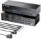 8K@60Hz KVM Switch 4 PC 3 Monitore, HDMI + 2Displayport KVM Switches Triple Monitore für 4 PCs, die sich 3 Monitore und 4 USB 3.0 Ports teilen, inkl. kabelgebundener Fernbedienung, Netzteil und 4 USB