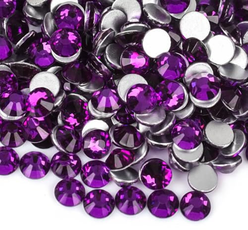 YYLUOYANG Rhinestones Lilac Nail Art Rhinestones Non Hotfix Rhinestones Flatback For 3D Decoration Nails Rhinestone(Lilac,OTHER_SS30-288PCS)