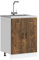 HOMTAKIE Kalmar - Mueble bajo para fregadero (roble ahumado, madera de ingeniería, 1 mueble bajo (2 puertas) 60 cm