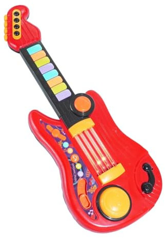 Vocdikficy Kindergitarre und Kleinkindklavier 2-In-1, Gitarre für Kleinkinder Von 3-5 Jahren mit Gurt, Spielzeuggitarre für Anfänger, Kindergeschenk