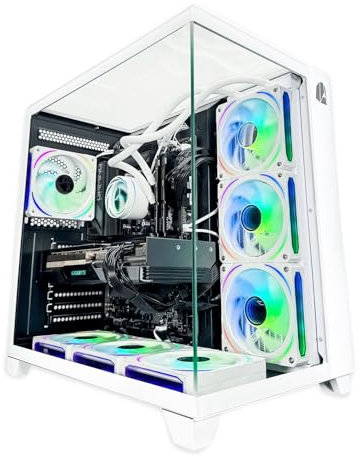 NitroPC - PC Gaming Extremo Silver (Intel Core i7 12700KF 12/20 5.0GHz, RX 9060 XT16GB, RAM 32GB, M.2 1TB, Windows 11, WiFi) Ordenador de sobremesa, PC Gamer (Blanco)
