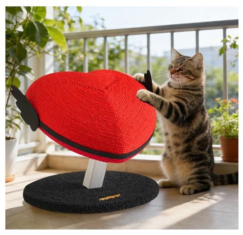 Cat Scratching Post Sisal Claw Scratcher Tower for Kittens Adult Cats Indoor Scratch Pole Round Base Toy