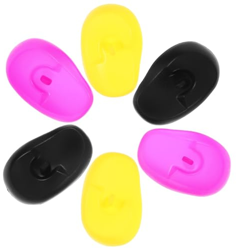 Silicone Cache-oreilles Lot de 3 Paires, de Coloration Capillaire | Salon et Teinture Capillaire, Ajustement Confortable et Sûr, Léger, Réutilisable, Protège des Éclaboussures