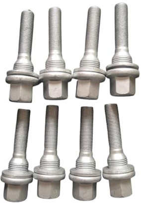 Ecrou Antivol,Goujon De Roue M12 X 1.25 Roue Longues Boulons Siège Plat Lave-linge Pneus Utilisation Adaptée for CITROEN Peugeot 301 3008 308 406 607(8 PCS)