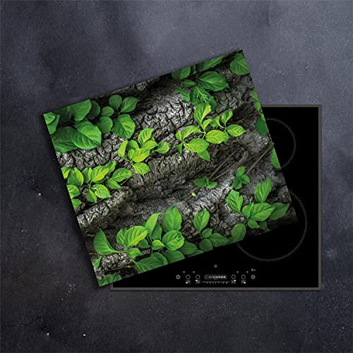 damu | ceranf eldab de couverture 1 pièces 60 x 52 cm herdabdeckplatten Nature Gris Cuisinière électrique induction Protection Protection anti-éclaboussures Plateau en verre Planche à découper