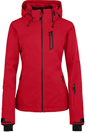Bergson Nice Light | Damen Skijacke & Outdoorjacke, gefüttert, 20000 mm Wassersäule, Chinese red [104], 25 - Damen
