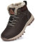 Inverno Stivali da Neve Bambini Scarpe Stivaletti Morbide Pelliccia Stivali Scarpe di Cotone Piatto Boots Marrone Gr.27