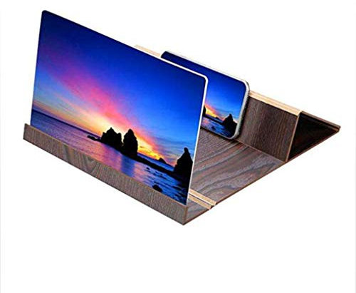 Loupe d'écran de Téléphone Loupe d'écran de 12 Pouces, amplificateur vidéo de Film HD 3D pour téléphone Portable avec Support de téléphone Pliable pour iPhone X/8/8 Plus/7/7plus et Tous Les AUT