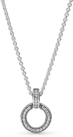 PANDORA Double Circle Pendant & Necklace