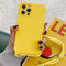 Emlivi Coque pour iPhone 12 Pro avec Cordon de Collier, Coque iPhone 12 Pro Silicone TPU Bumper Cover Réglable Longueur Chaîne Etui de Housse de Protection pour iPhone 12 Pro, Jaune