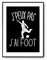Planetee Affiche Foot j'peux pas Noir A4 | Poster Tableau Humour pour décoration murale qualité papier Premium