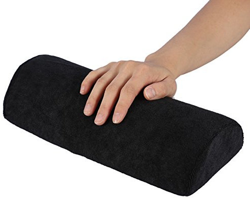 Salon Quality Detachable Washable Nail Art Hand Rest Cushion for Manicure Tables - Ergonomic Comfort Support for Nail Salons and Home Use (Black)