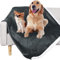 Wasserdichte Hundedecke, waschbare Haustierdecke für Sofabett, flüssigkeitsdichte Hundebettdecke, weiche, strapazierfähige und wendbare Sherpa Fleece-Decke für mittelgroße Hunde (dunkelgrau 127x152CM)