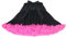 Homipooty Damen Elastische Taille Tüll Petticoat Tutu Party Mehrschichtiger Puffy Cosplay Rock Unterrock, Länge 40 cm, Taille 56-100 cm Schwarze Rose