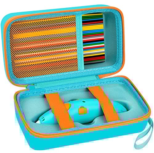 ANKHOH Schutzhülle kompatibel mit 3Doodler Start+ Essentials (2022) für 3D-Stift-Set für Kinder, Aufbewahrungs-Organizer zum Drucken von Filament-Nachfüllpackungen und Micro-USB-Ladegerät, grün (nur