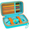 ANKHOH Schutzhülle kompatibel mit 3Doodler Start+ Essentials (2022) für 3D-Stift-Set für Kinder, Aufbewahrungs-Organizer zum Drucken von Filament-Nachfüllpackungen und Micro-USB-Ladegerät, grün (nur