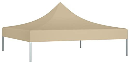 Partyzelt-Dach Beige 2,9x2,9 m, UV-beständig und wasserfest, Ersatzdach für Pop-Up-Faltzelte, ohne Rahmen