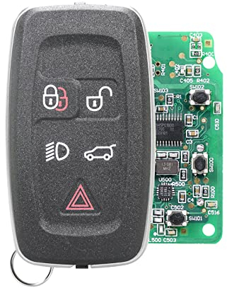 433 MHz, 5 Tasten für Discovery, 4 Schlüssel für Range Rover Sport Vogue Land Rover Discovery 4 Proxy LR Discovery 4 Schlüsselanhänger mit ID46Chip FCCID: KOBJTF10A