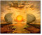 Salvador Dali Wandkunst Bilder L'Aurora Abstraktes Ei Sonnenstrahlen Leinwand Gemälde Neue Welt Drucke Malerei Wohnkultur 70x100cm(28x40in) Innen gerahmte Wandkunst