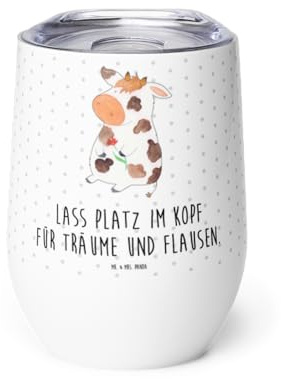 Mr. & Mrs. Panda Thermobecher Kuh - Geschenk, Spruch, Träume, Bauernhof, kaffee tasse, Milch, glühwein, Kühe, Hof, glühweinbecher, thermosbecher, Thermo Becher