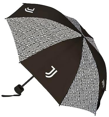 Coriex Faltbarer Regenschirm 52/8 Juventus Schwarz/Weiß