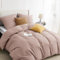 BEDSURE Bettwäsche 155x220 3teilig Adobe Rose - 1 Bettbezug 155x220 cm + 2 Kissenbezüge 80X80 cm, ÖKO-TEX Bettwäsche-Sets Rosa Polyester Mikrofaser mit Reißverschluss