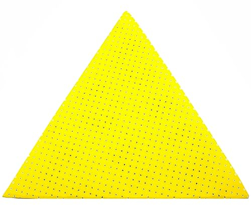 100 Stück Körnung 120 Klett Schleifblätter Schleifscheiben Multiloch Gelb Schleifpapier Dreieck 285 x 285 mm für Deckenschleifer Trockenbauschleifer Einhell BT-SG 710 TE-DW 225 X