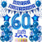 Luftballons 60 Geburtstag Dekoration Mann Ballon Deko 60. Geburtstag Männer blau Geburtstagsdeko 60 jahre Mann Geburtstag Tortendeko 60.geburtstag Männer birthday Banner Party Deko 60 Geburtstag