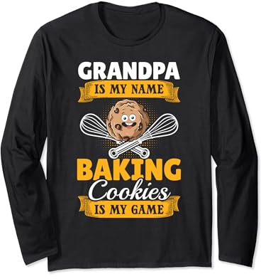 El abuelo del pastelero es mi nombre Hornear galletas es mi juego Manga Larga