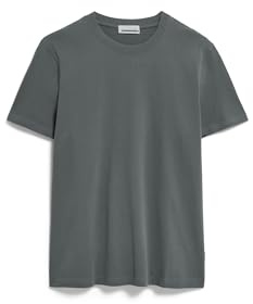 ARMEDANGELS Herren Heavyweight T-Shirt aus recyceltem Baumwoll Mix MAARKOS Relaxed Fit Space Steel M