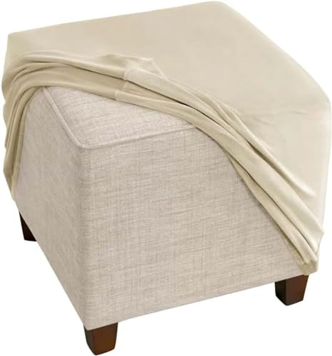 Fußhocker Bezug Ottomane Quadratisch Schonbezug Hockerbezug 60x60 /40x40 Stretch Samt Husse für Fußhocker Ottomanischer Hocker-Bezug Überzug Hocker Protector Waschbar ( Color : #7 , Size : 70x70cm/28x