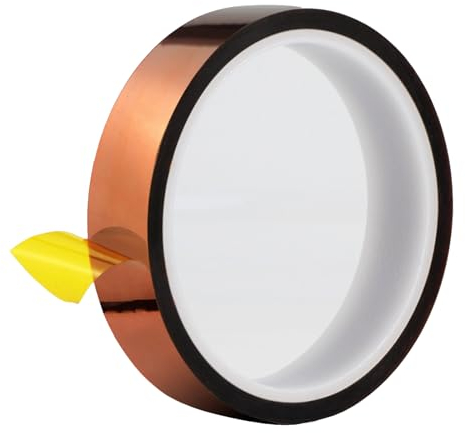 Comforty Kapton Tape, Hochtemperatur Resistant Klebeband Roll für Löten, Pulverbeschichtung, Sublimation, Isolierender Leiterplatten