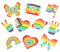 MWOOT 10 Stücke Pride Pin,Regenbogen Flagge Pride Accessoires,Homosexuell Stolz Broschen,LGBTQ Pin Rainbow Gay Pride Pins,Regenbogen Emaille Pins für Kleidung Revers Tasche Rucksack Dekoration