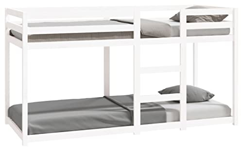 Willood Etagenbett Weiß 80x200 cm Massivholz Kiefer