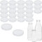 mikken TO48 Lot de 25 couvercles pour bouteilles en verre de 5 cm / TO48 - Couvercle de rechange pour bouteilles de lait et de jus - Couleur : blanc