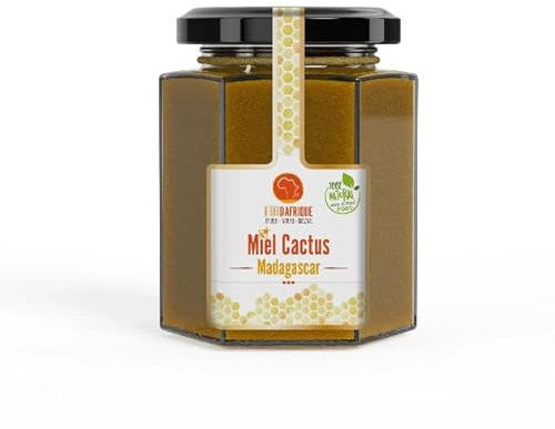 Miel de Cactus de Madagascar | Artisanal et Naturel | Saveur Unique et Délicatement Florale | Idéal pour Tartines et Recettes Gourmandes