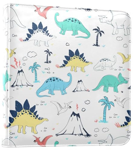 Fotoalbum mit niedlichen Dinosauriern, selbstklebende Seiten, Fotoalbum, Buch, Fotoalben, 15,2 x 20,3 cm